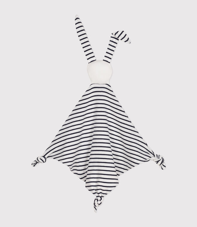 Doudou marini&egrave;re in cotone bianco/blu