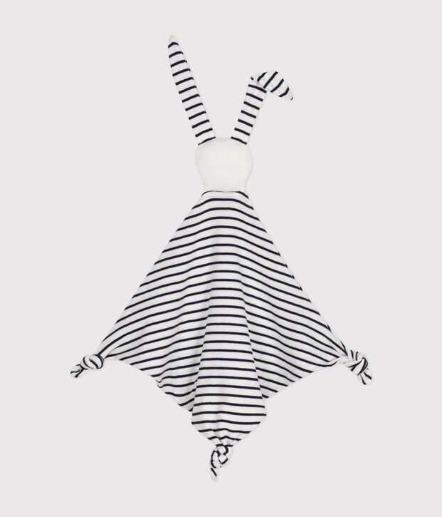 Doudou marini&egrave;re in cotone bianco/blu
