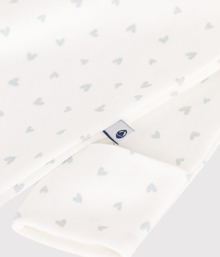 Sacco nanna in cotone con colletto a cuoricini neonato bianco/multicolore