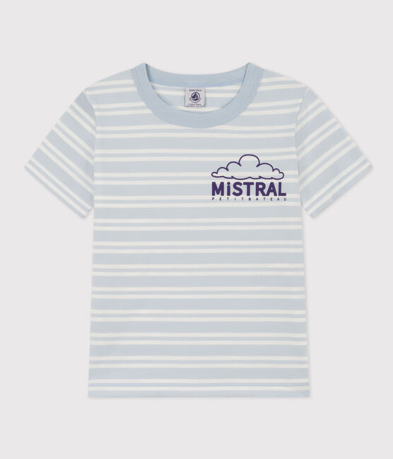 T-shirt bambino in cotone a righe GOMME/ MARSHMALLOW