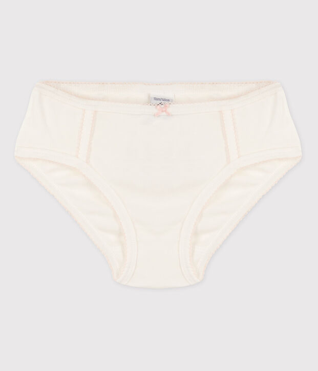 La mutandina in cotone per bambina bianco
