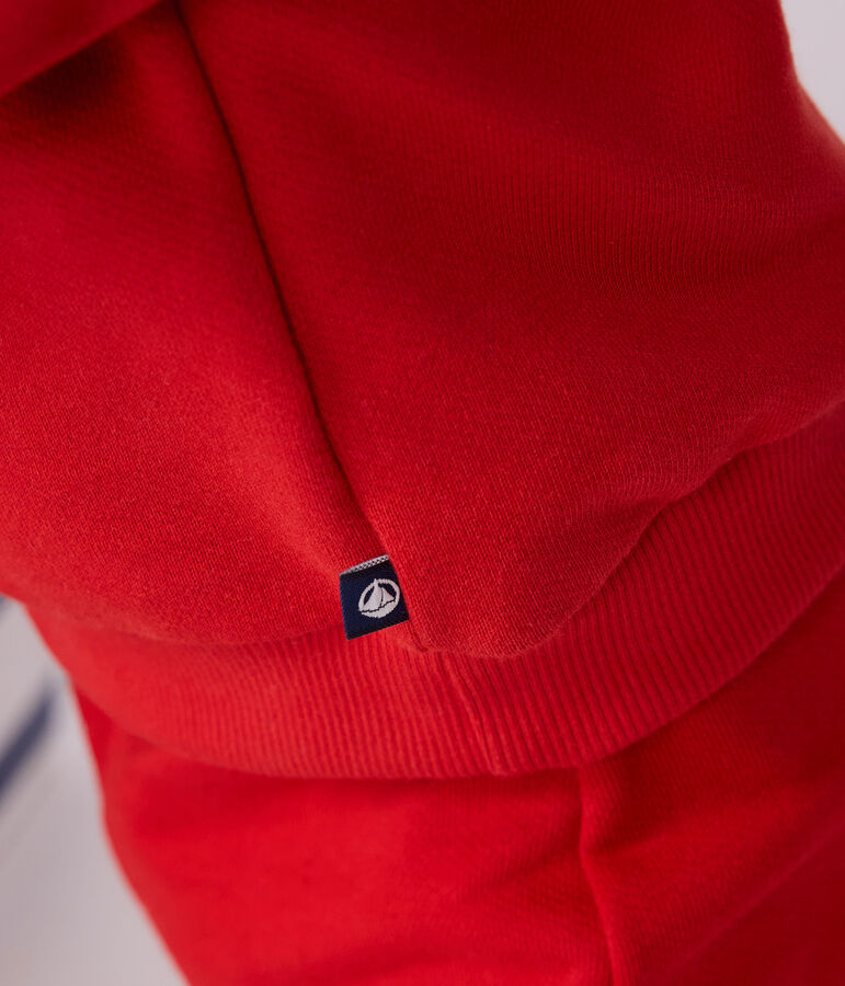 Felpa in cotone fantasia neonato rosso
