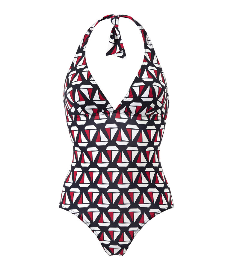 Costume da bagno donna intero stampato blu/multicolore