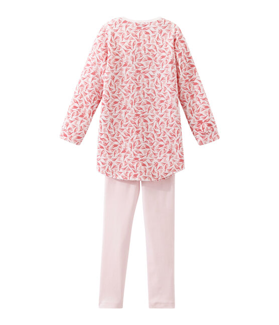 Camicia da notte per bambina con leggings rosa VIENNE/bianco MULTICO