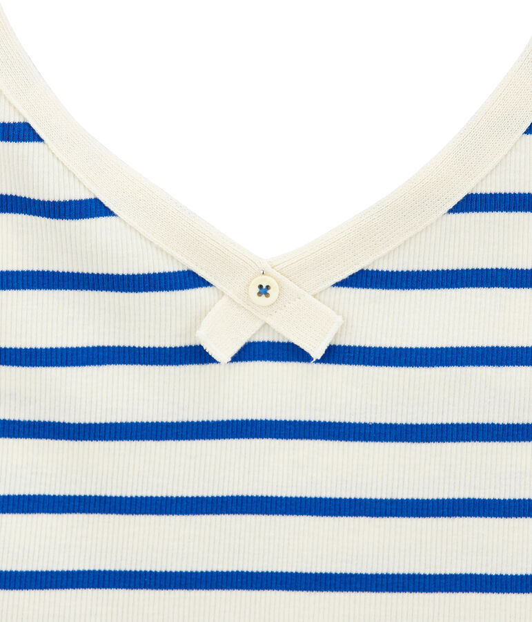 Canotte 100 anni culotte donna beige COQUILLE/blu PERSE