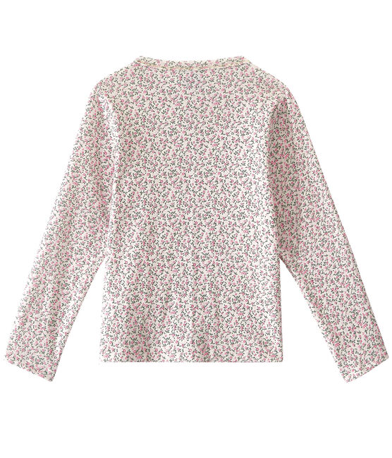 Cardigan bambina stampato bianco MARSHMALLOW/bianco MULTICO