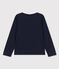 T-shirt maniche lunghe in jersey bambina blu SMOKING