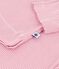 Pigiama con gamba dritta in cotone a righe donna rosa/bianco