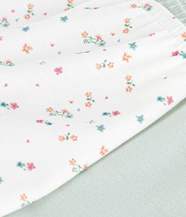 Set di shorty in cotone con stampa a fiori bambina multicolore