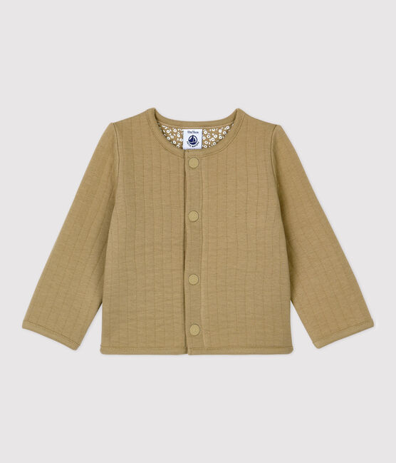 Cardigan bebè in tubique trapuntato. beige JERRYCAN