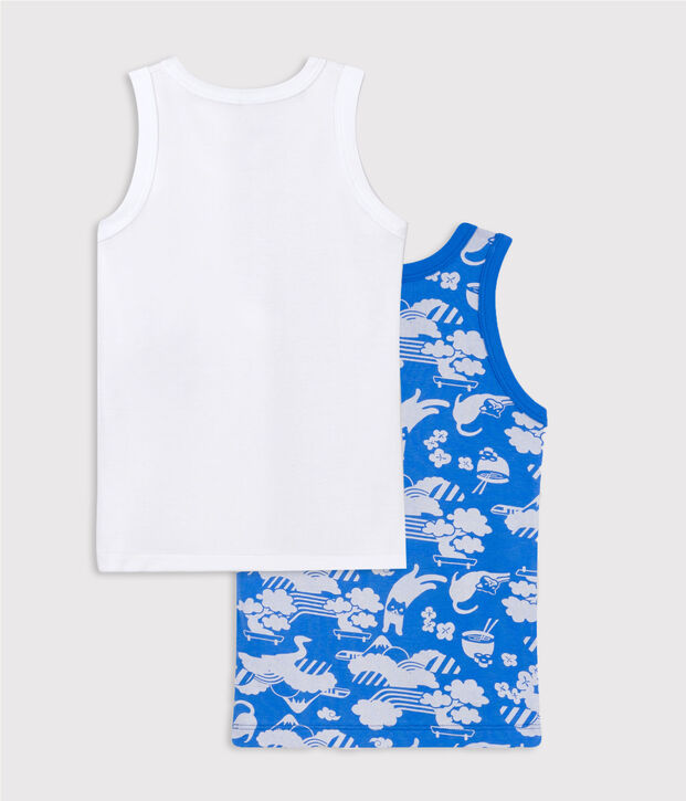 Confezione da 2 canottiere bambino in cotone multicolore