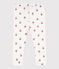 Leggins  bebè in cotone stampato a fiori bianco MARSHMALLOW/bianco MULTICO