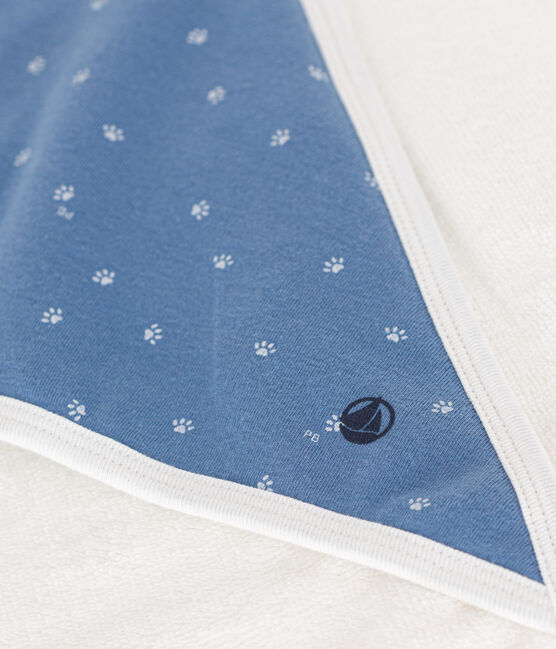 Asciugamano da bagno quadrato in cotone blu BEACH/ MARSHMALLOW