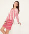 Abito maniche lunghe donna rosso TERKUIT/bianco MARSHMALLOW