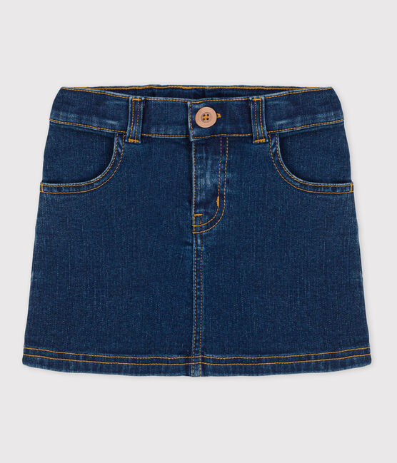 Gonna dritta in denim bambina blu DENIM BRUT
