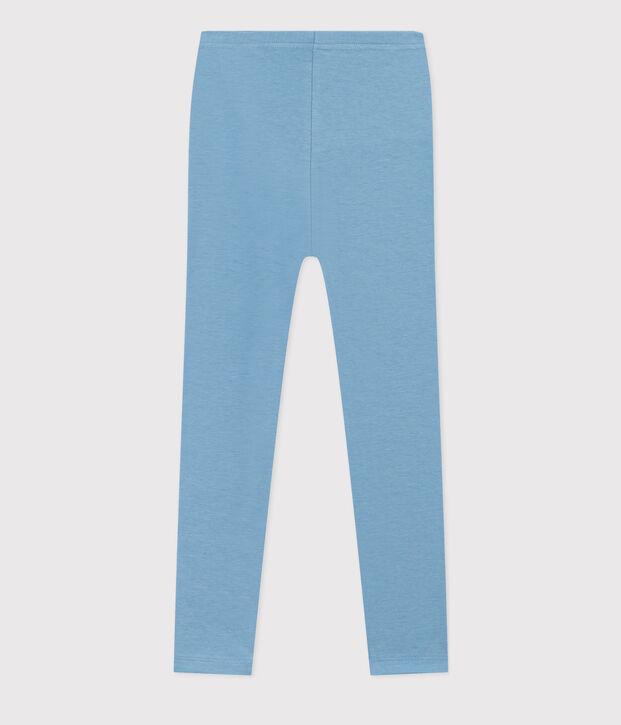 Jeggings bambina in jersey elasticizzato blu