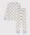 Pigiama trattore bambino unisex in cotone bianco MARSHMALLOW/bianco MULTICO