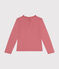 T-shirt a maniche lunghe a costine bambina rosa ROSEWOOD