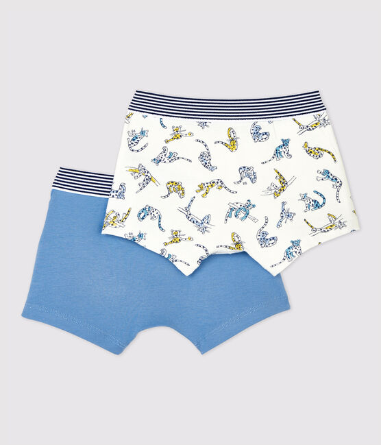 Confezione da 2 boxer bambino fantasia pantere in cotone biologico variante 1