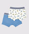 Confezione da 2 boxer bambino fantasia pantere in cotone biologico variante 1