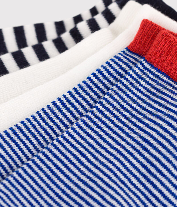 3 PAIA DI CALZE PER BAMBINI IN COTONE A RIGHE multicolore