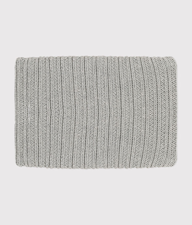 Snood in maglia foderata in pile bambino grigio