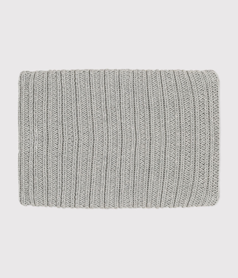Snood in maglia foderata in pile bambino grigio