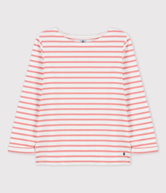 Marinière in cotone Donna bianco MARSHMALLOW/ PAPAYE