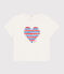 T-shirt a maniche corte in cotone tinta unita neonato bianco MARSHMALLOW/bianco MULTICO