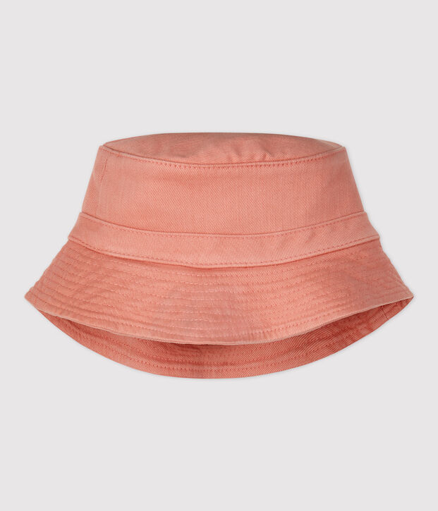 Cappellino da pescatore in denim beb&egrave;. rosa