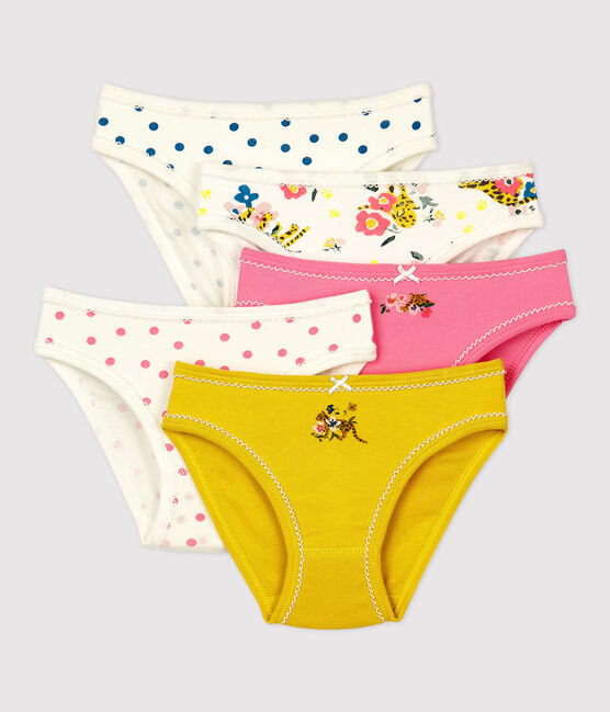 Confezione da 5 mutandine bambina fantasia pantera in cotone variante 1