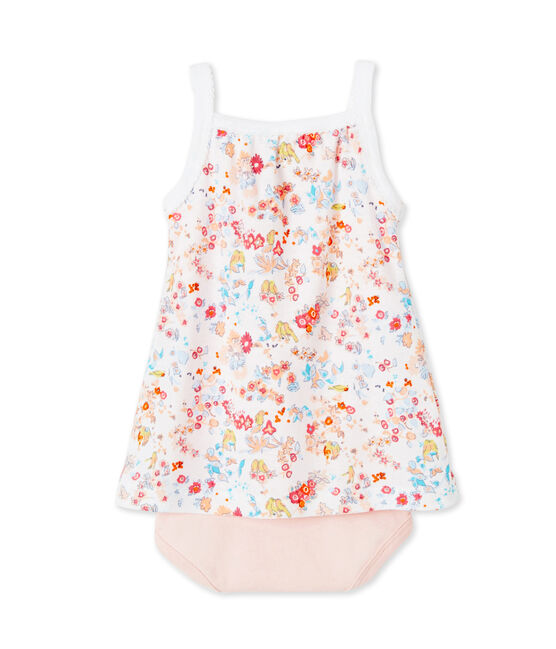 Body robe bébé fille à bretelles bianco ECUME/rosa CUPCAKE/ MULTICO