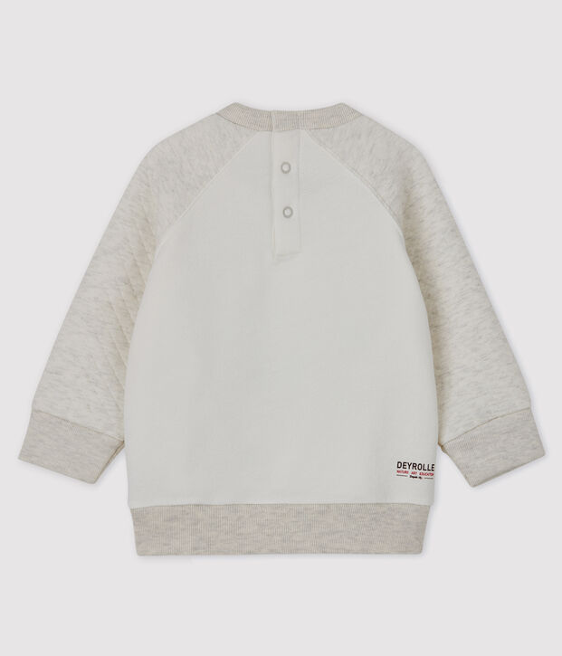 Felpa da neonato Petit Bateau x Deyrolle bianco/beige