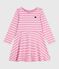 Abito a maniche lunghe in cotone bambina rosa BOUDOIR/ MILK