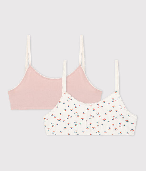 Confezione da 2 brassière fiore in cotone ed elastan variante 1