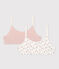 Confezione da 2 brassière fiore in cotone ed elastan variante 1
