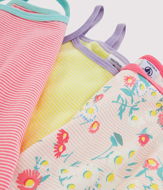 Trio canottiere con spalline bambina variante 1