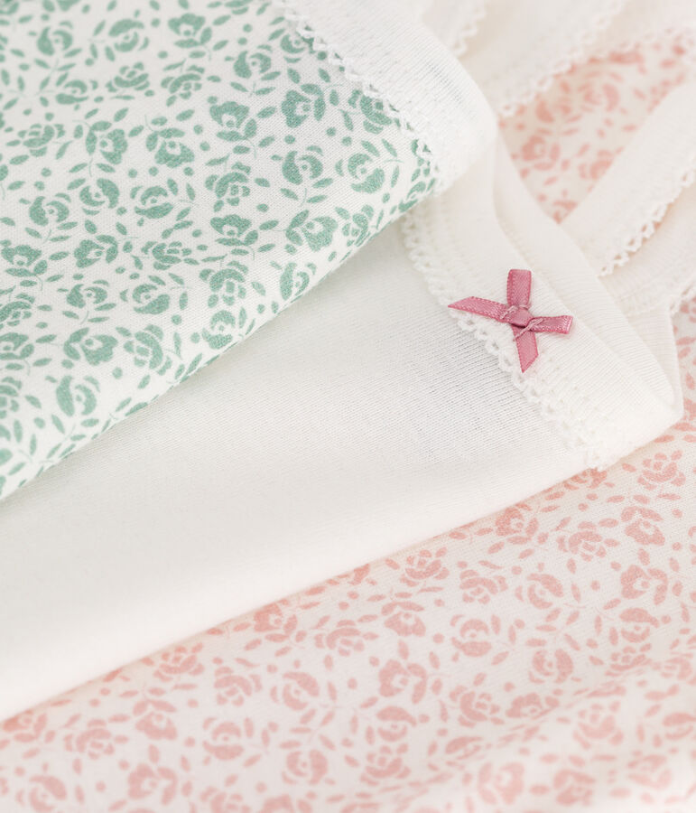 Set di 3 body con spalline in cotone a fiori neonato multicolore
