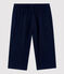 Pantaloni bebè in garza di cotone biologico blu SMOKING