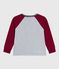 T-shirt a maniche lunghe in cotone tinta unita bambino grigio FUMEE/ AMARANTE