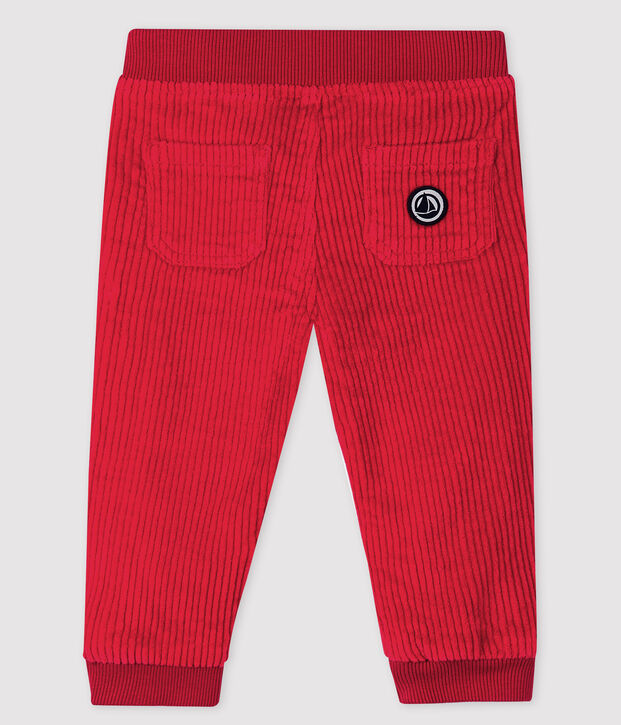 Pantalone beb&egrave; maschio in velluto rosso