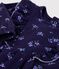 Abito a maniche lunghe in cotone con stampa a fiori neonata blu/multicolore