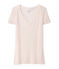 T-shirt a maniche corte con scollo a v donna rosa FLEUR