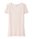 T-shirt a maniche corte con scollo a v donna