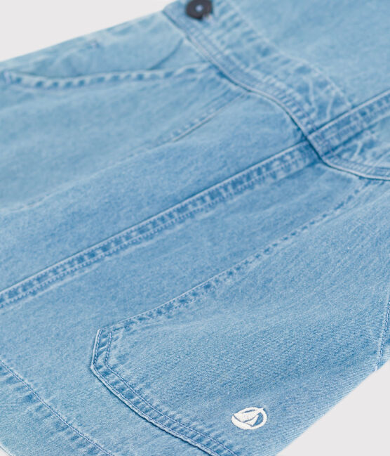 Abito a salopette in denim leggero bambina blu DENIM CLAIR