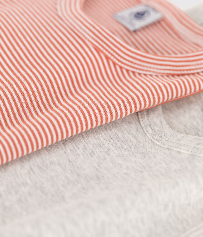 Set di 2 canottiere bimbo in cotone multicolore