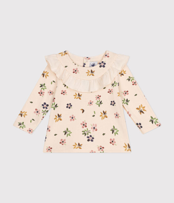 Blusa in tubique neonato bianco AVALANCHE/ MULTICO