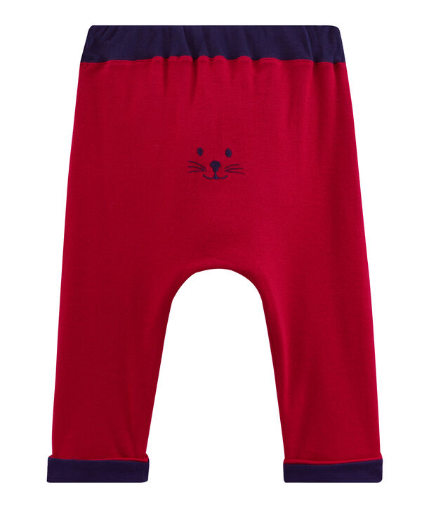 Pantalone beb&egrave; maschio in maglia rosso