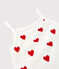 Canottiera con spalline in cotone Donna bianco MARSHMALLOW/rosso TERKUIT
