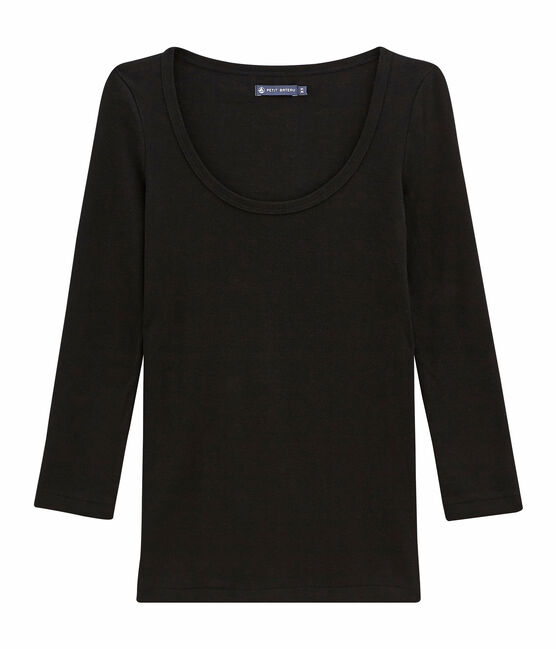 T-shirt maniche 3/4 donna nero NOIR